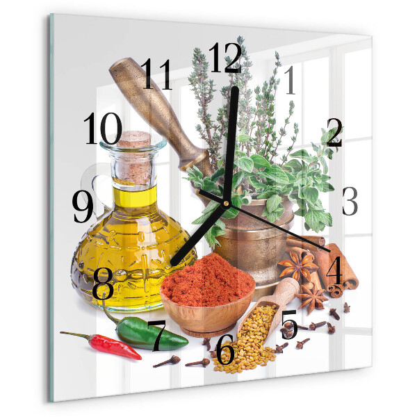 Square wall clock Spices