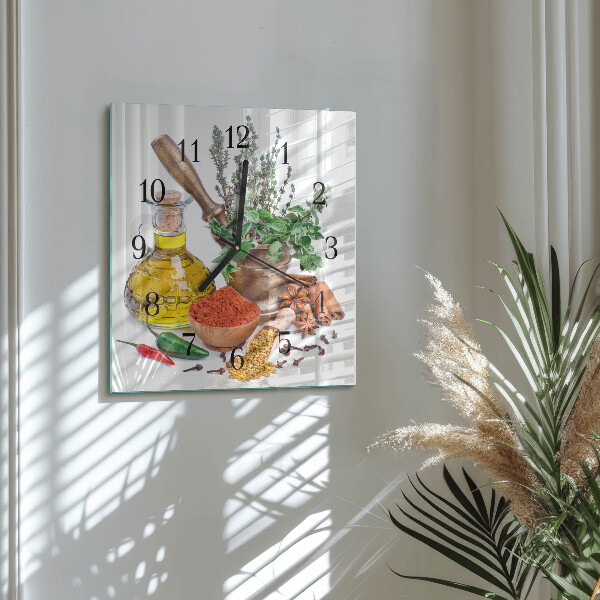 Square wall clock Spices