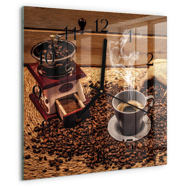 Square wall clock Coffee Beans