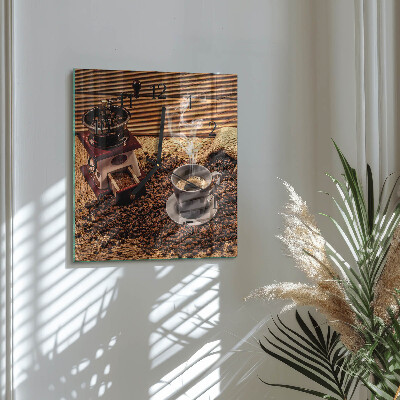 Square wall clock Coffee Beans