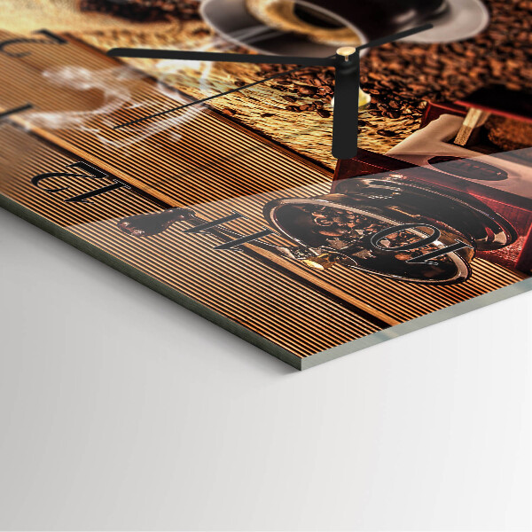 Square wall clock Coffee Beans