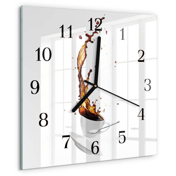 Square wall clock Coffee