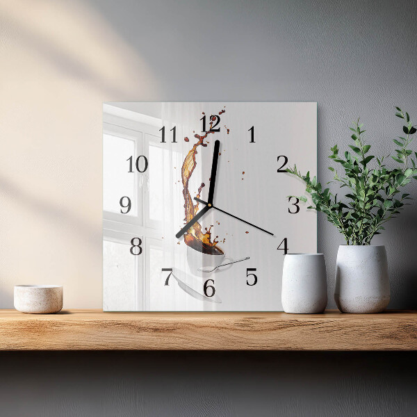 Square wall clock Coffee