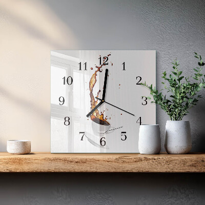 Square wall clock Coffee