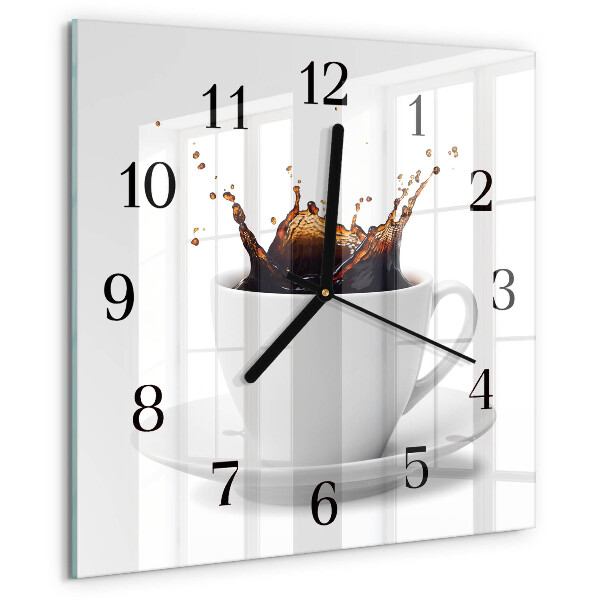 Square wall clock Coffee