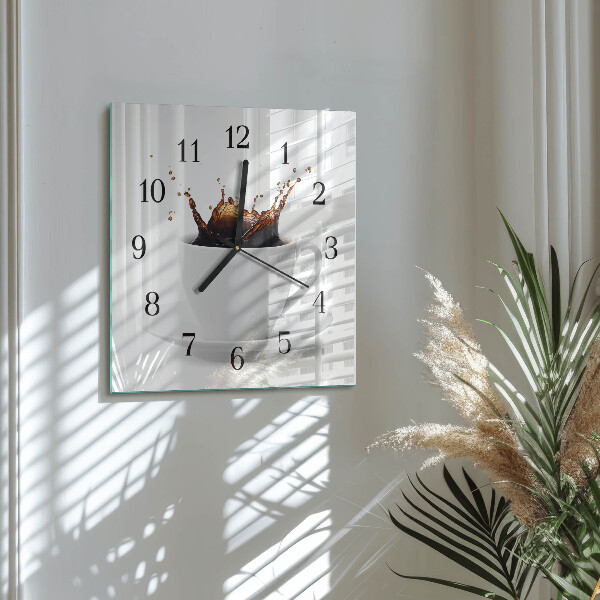 Square wall clock Coffee