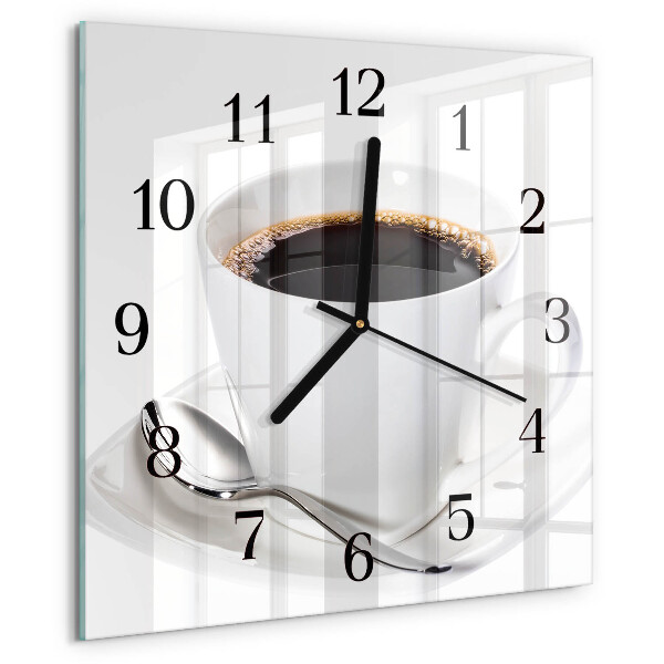 Square wall clock Coffee