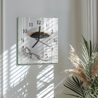 Square wall clock Coffee