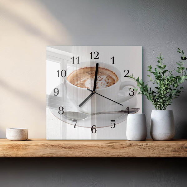 Square wall clock Coffee