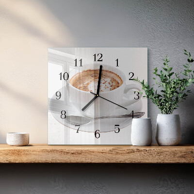 Square wall clock Coffee