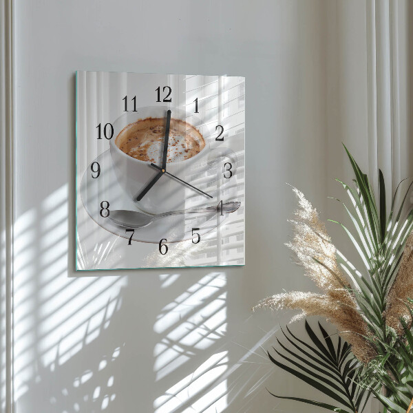 Square wall clock Coffee