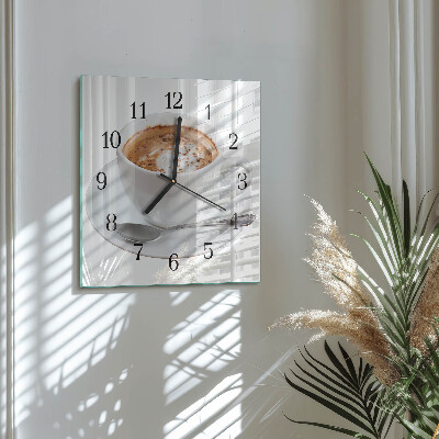 Square wall clock Coffee