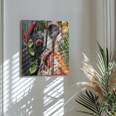 Square wall clock Spices