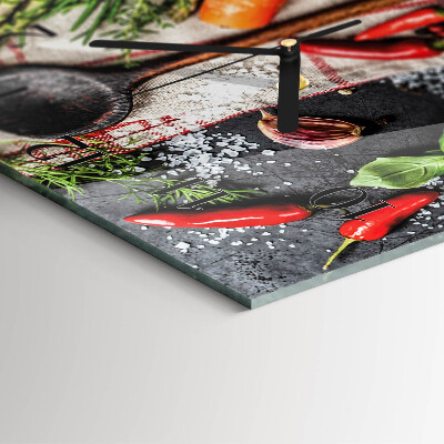 Square wall clock Spices