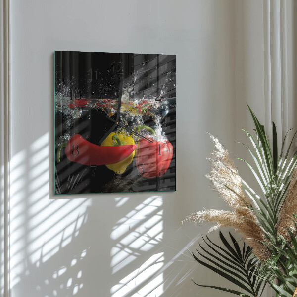 Square wall clock Pepper