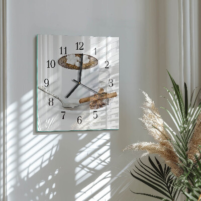 Square wall clock Chocolate