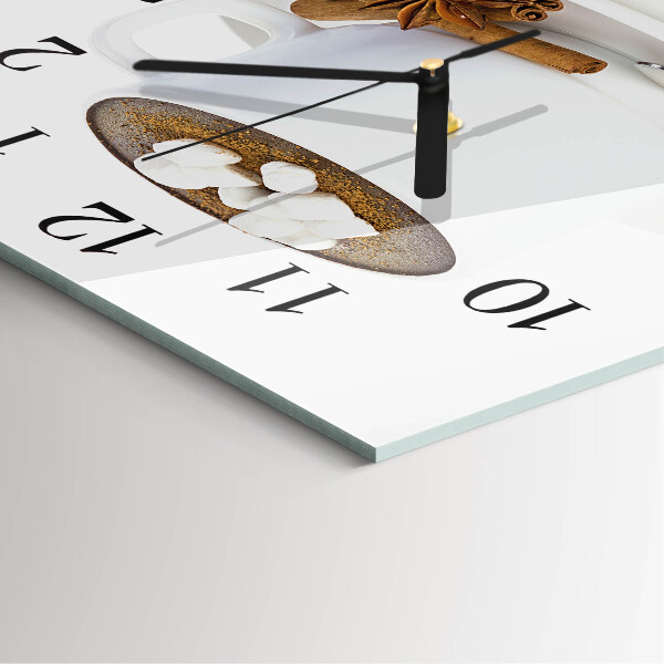 Square wall clock Chocolate