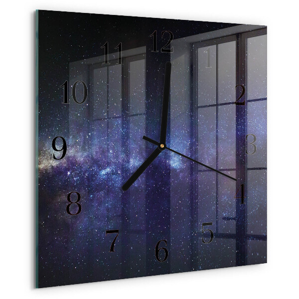 Square wall clock Galaxy