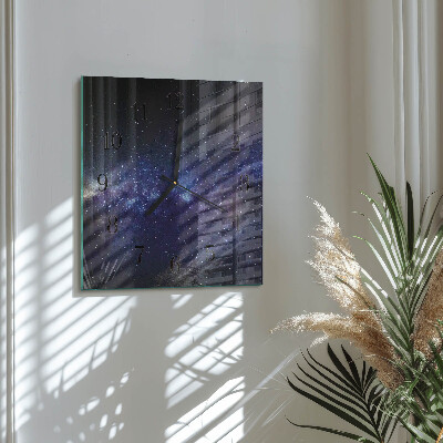 Square wall clock Galaxy
