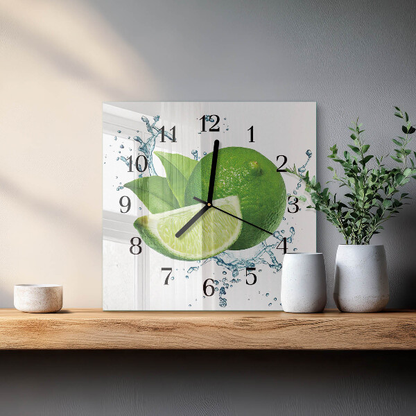 Square wall clock Calcium carbonate