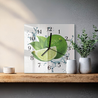 Square wall clock Calcium carbonate