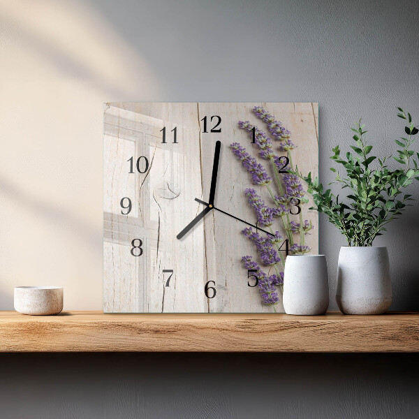 Square wall clock Lavender