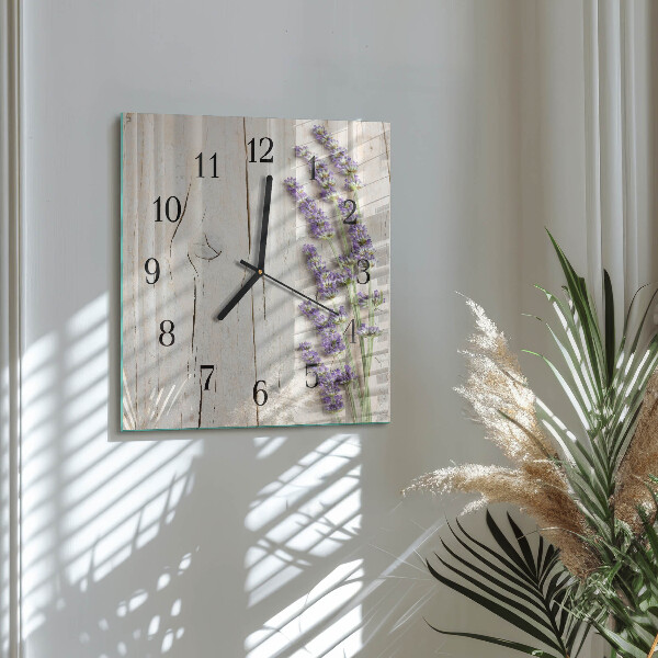 Square wall clock Lavender