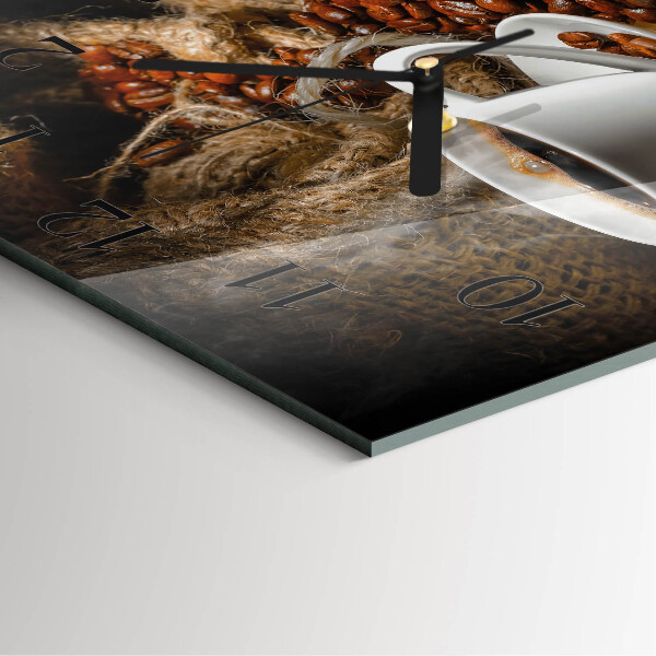 Square wall clock Coffee