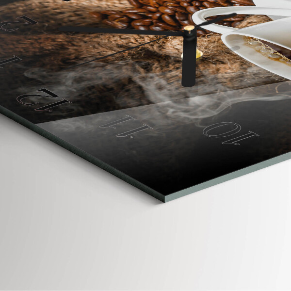 Square wall clock Coffee