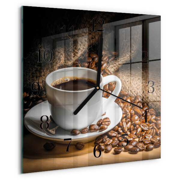 Square wall clock Coffee