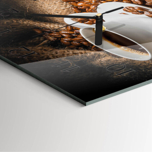 Square wall clock Coffee