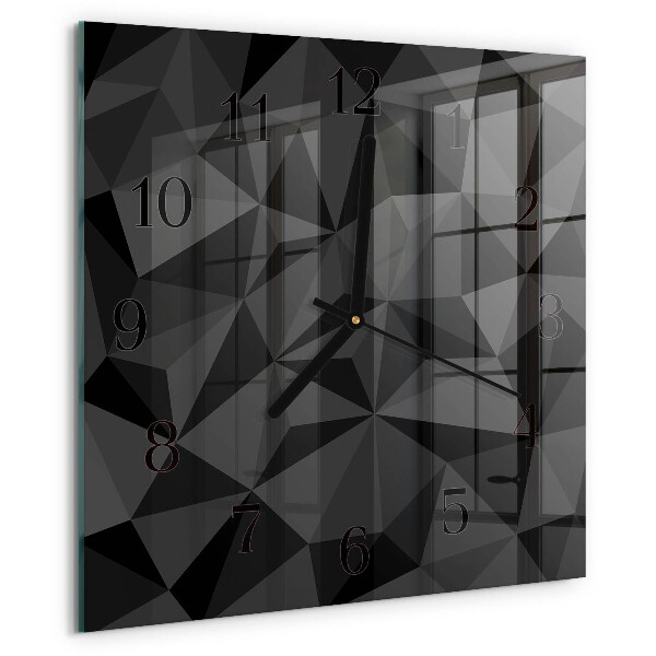 Square wall clock 3D pattern