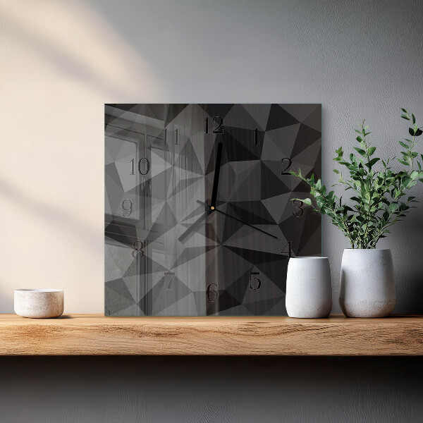 Square wall clock 3D pattern