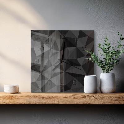 Square wall clock 3D pattern