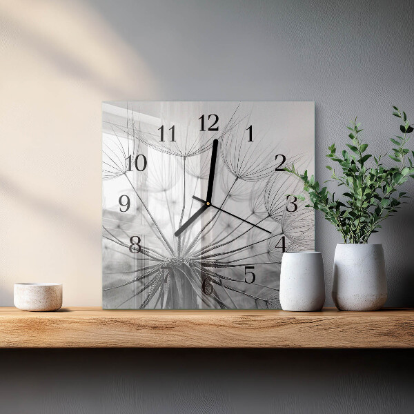 Square wall clock Dandelion