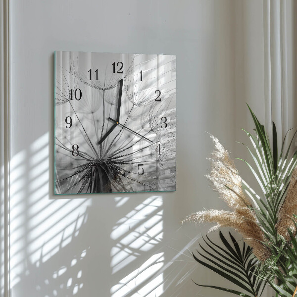 Square wall clock Dandelion
