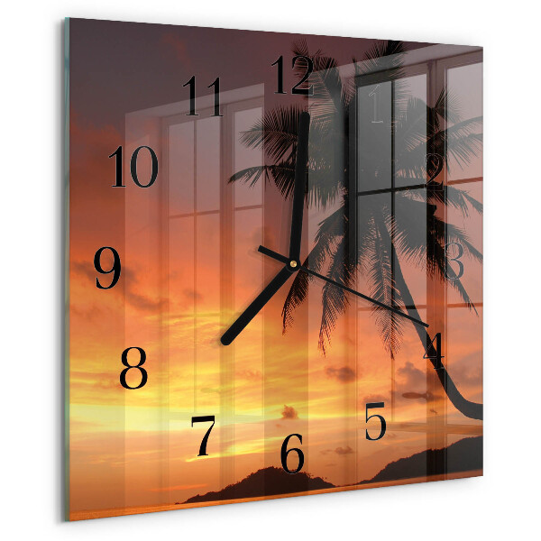 Square wall clock Palm