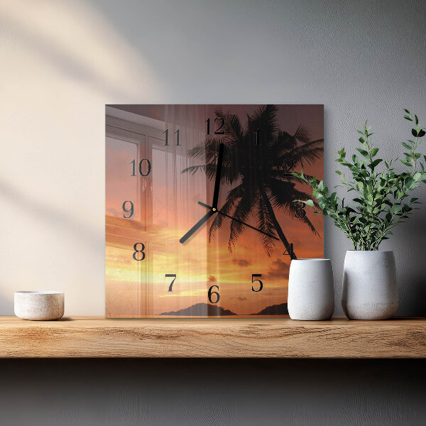 Square wall clock Palm