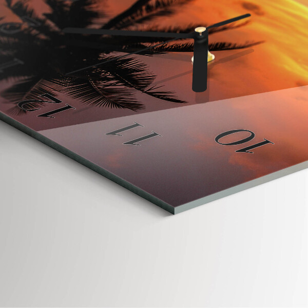 Square wall clock Palm