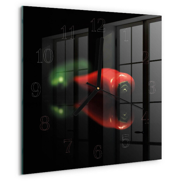 Square wall clock Pepper