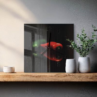 Square wall clock Pepper