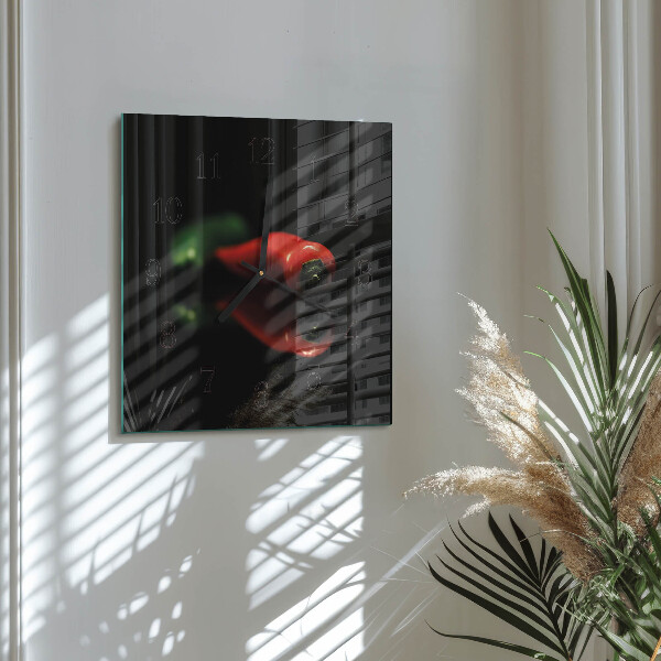 Square wall clock Pepper