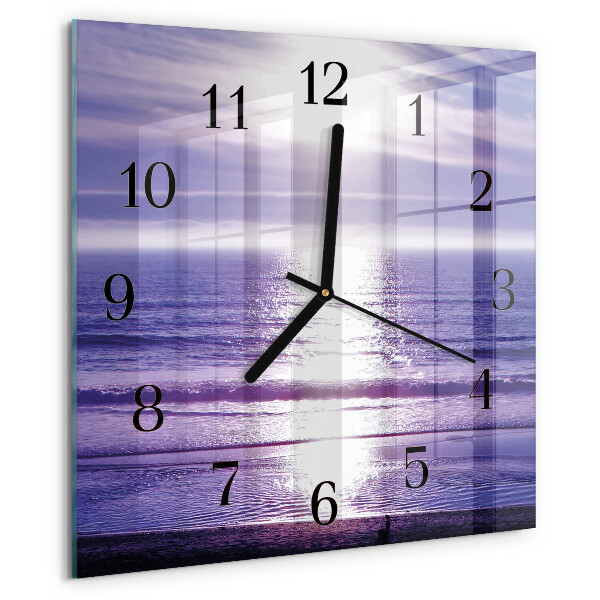 Square wall clock Sea