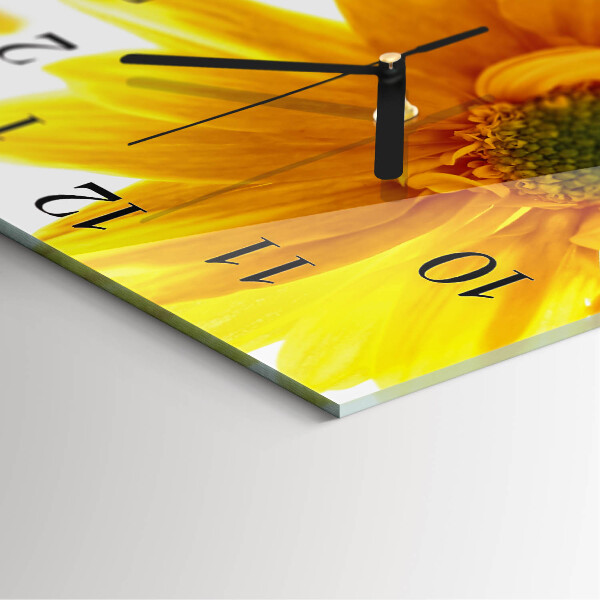 Square wall clock Flower