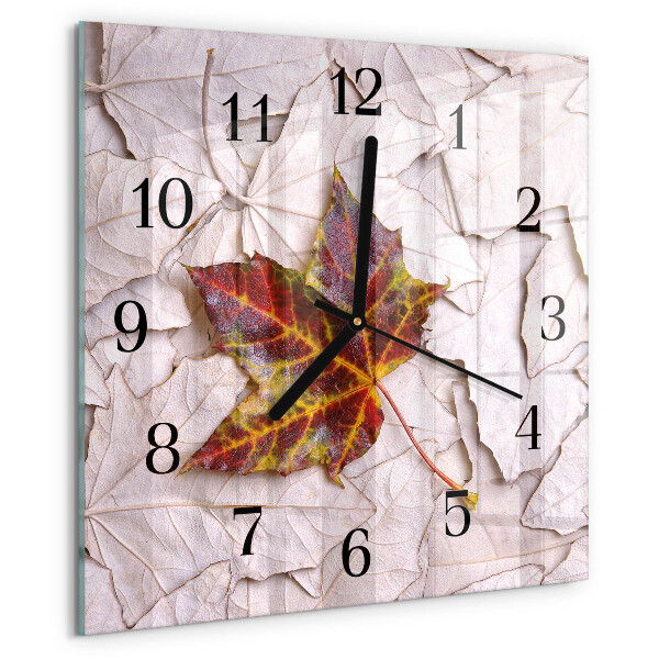 Square wall clock Maple Leaf