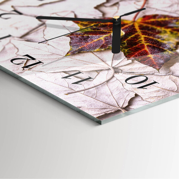 Square wall clock Maple Leaf