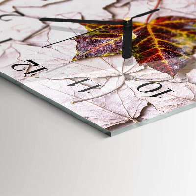 Square wall clock Maple Leaf