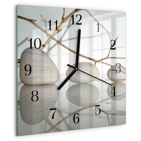 Square wall clock Stones