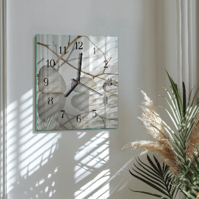Square wall clock Stones