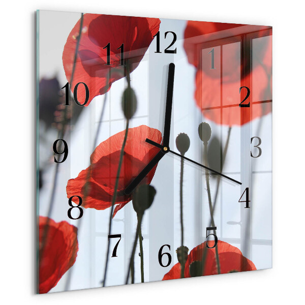 Square wall clock Poppy